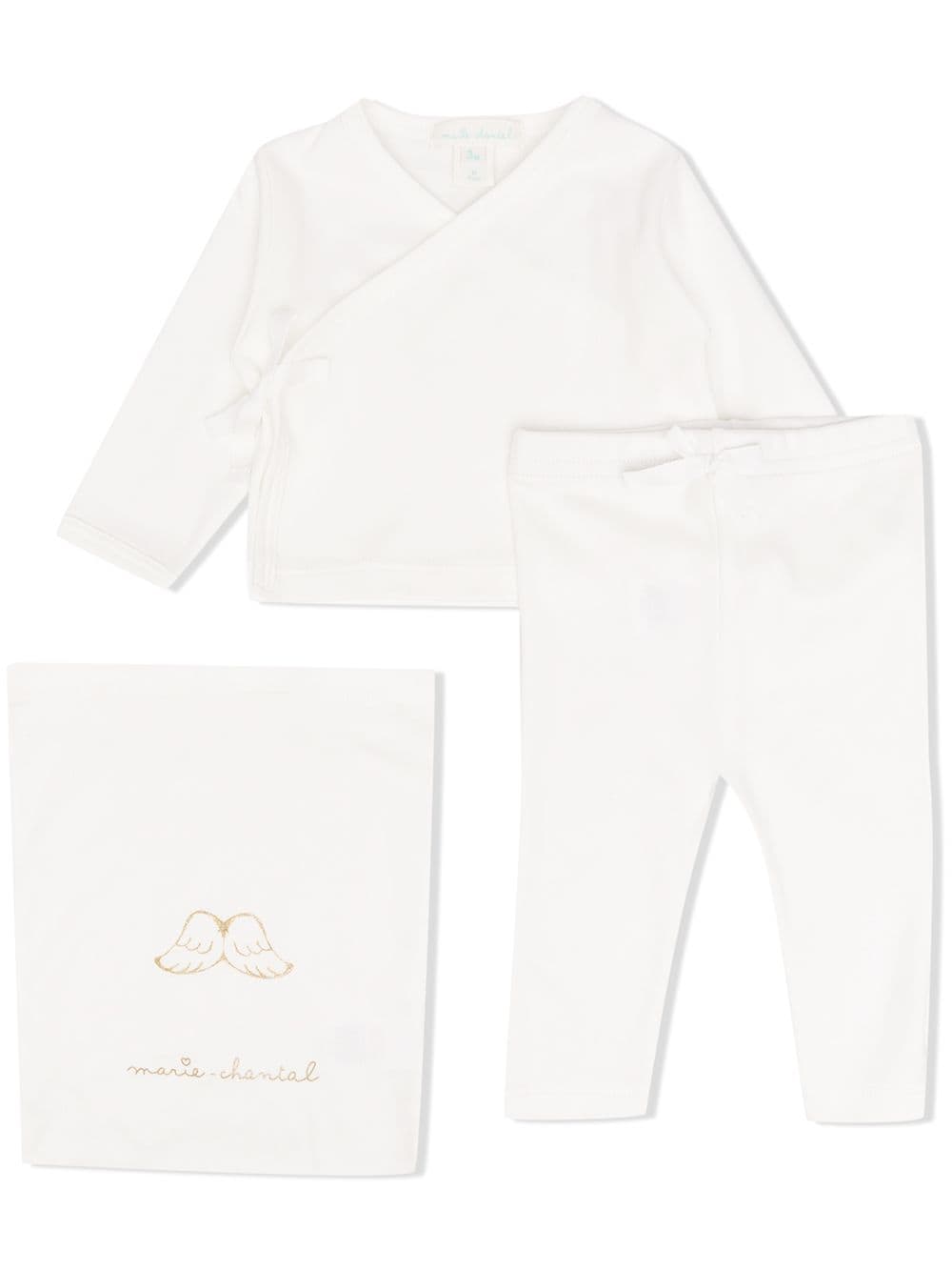 Image 1 of Marie-Chantal V-neck cotton two-piece set