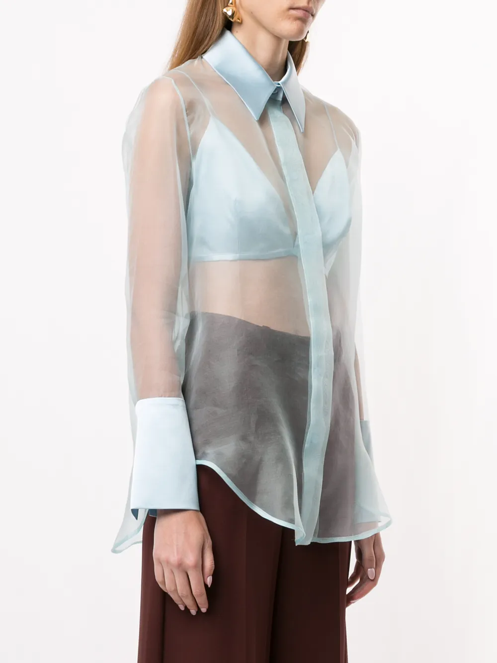  Materiel Sheer Hemd   Blau 