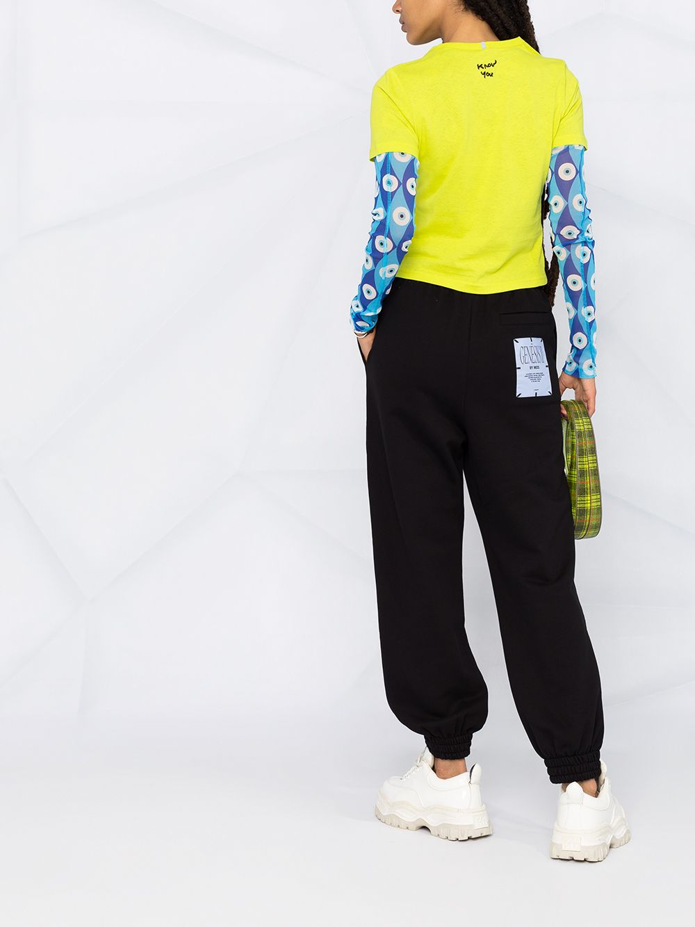 фото Mcq swallow спортивные брюки с цветочной вышивкой
