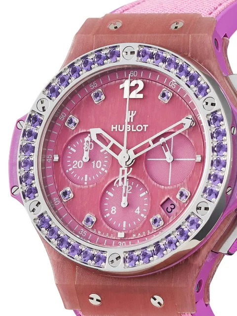 bulova men's black leather strap watch 45mm 96b107