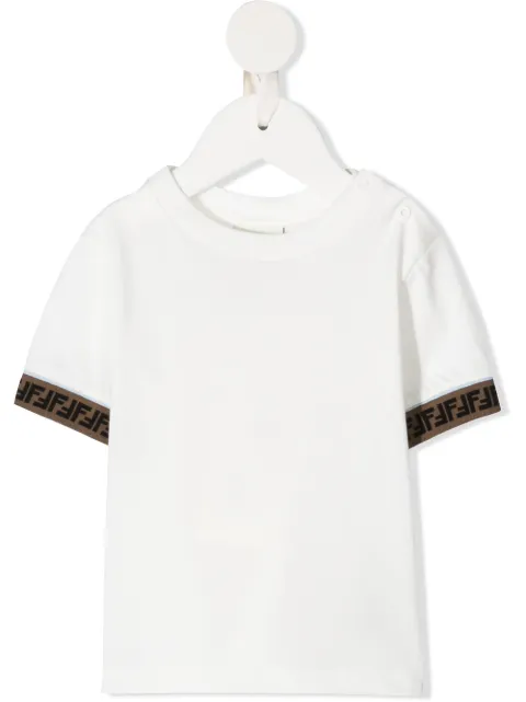 Fendi Kids FF logo-trim T-shirt