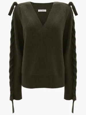 Maglione con dettaglio intrecciato in toni neutri | JW Anderson