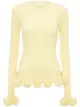 Image 1 of JW Anderson pompom detail ribbed merino jumper