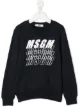 Image 1 of Msgm Kids logo print cotton sweatshirt