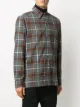 Raf Simons slogan print checkered shirt