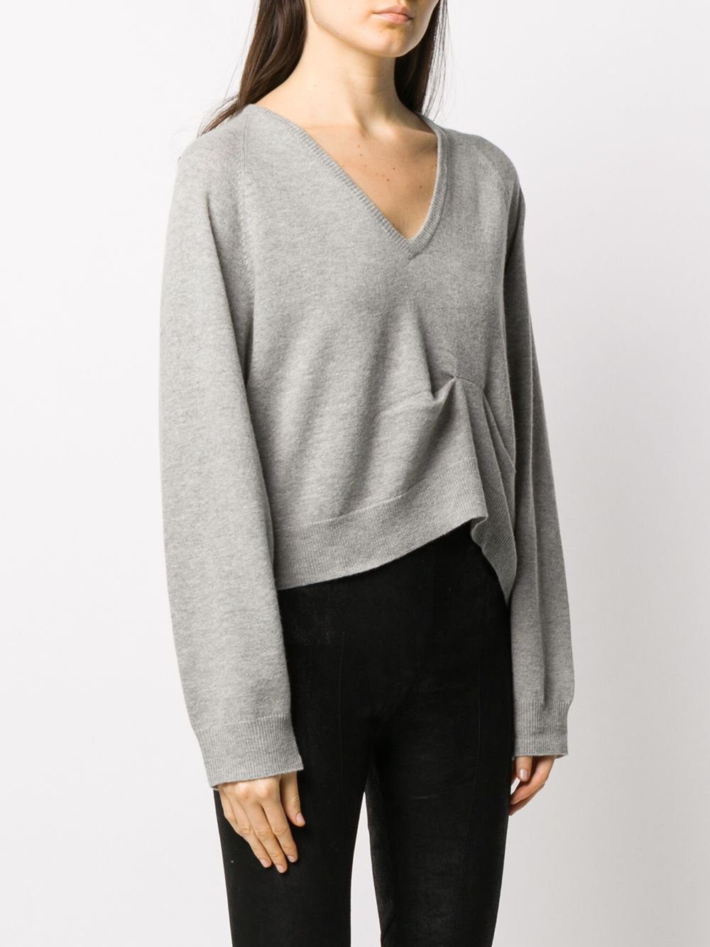 фото Remain asymmetric v-neck knitted jumper