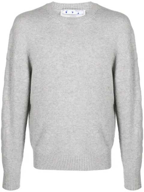 off white crew neck jumper