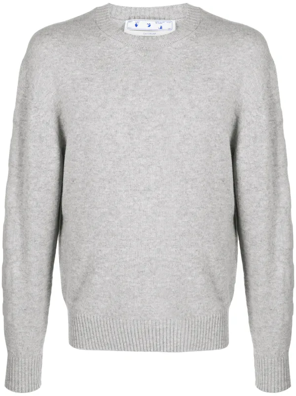 off white crew neck jumper