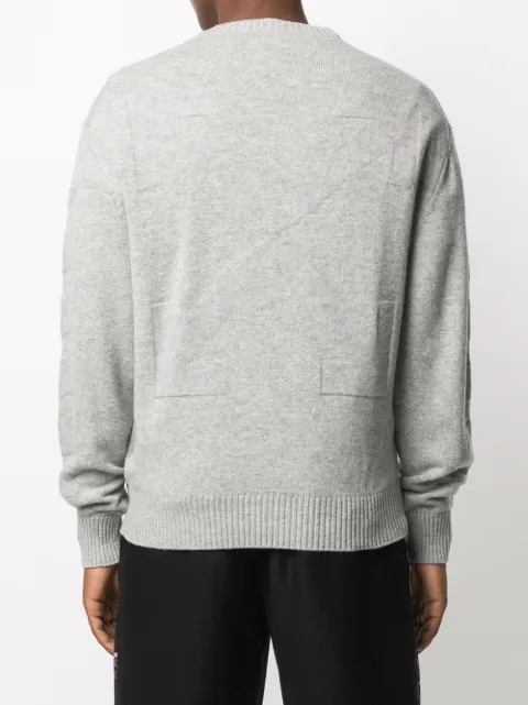 off white crew neck jumper