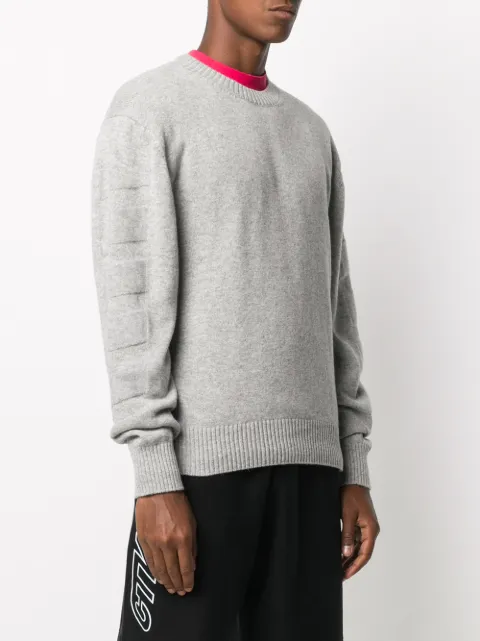 off white crew neck jumper