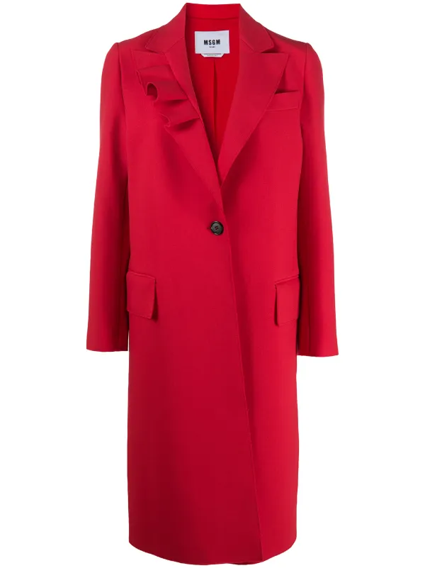 red ruffle coat