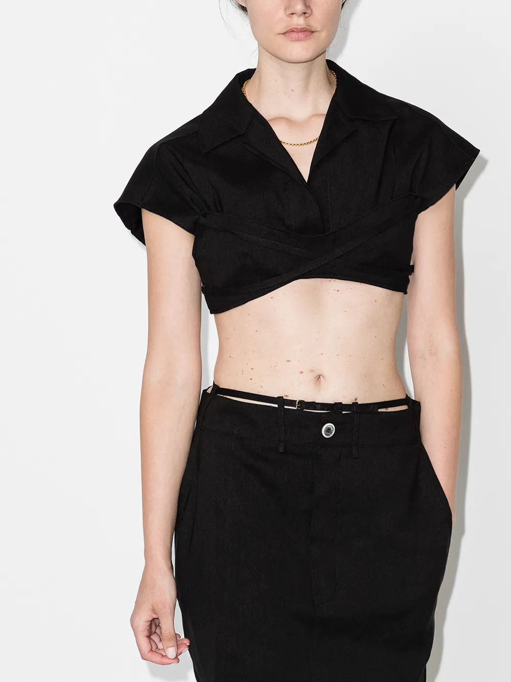 фото Jacquemus укороченная рубашка le haut santon