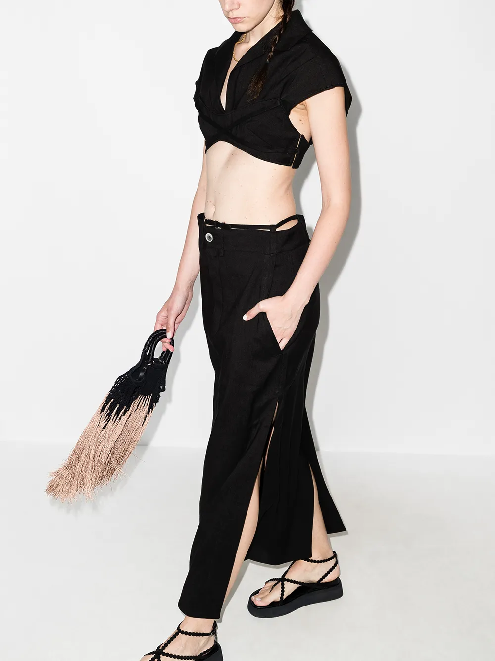 фото Jacquemus укороченная рубашка le haut santon