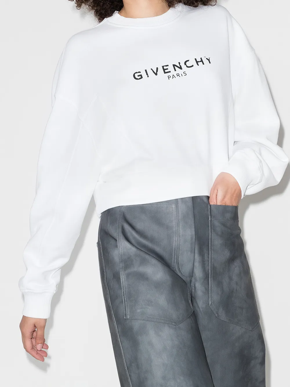 фото Givenchy укороченная толстовка с логотипом