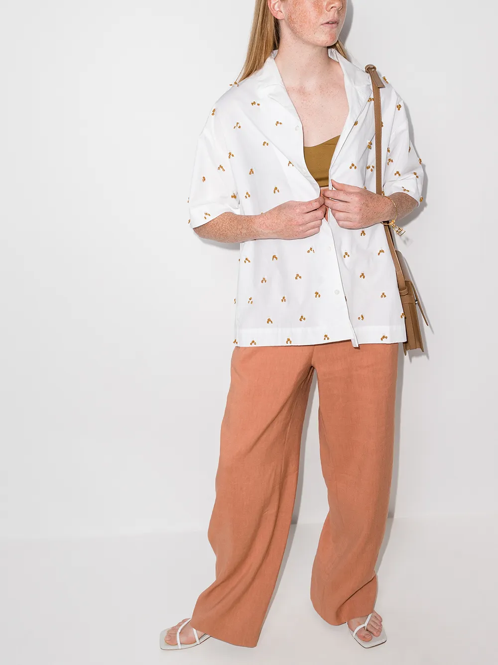 фото Jacquemus рубашка с вышивкой