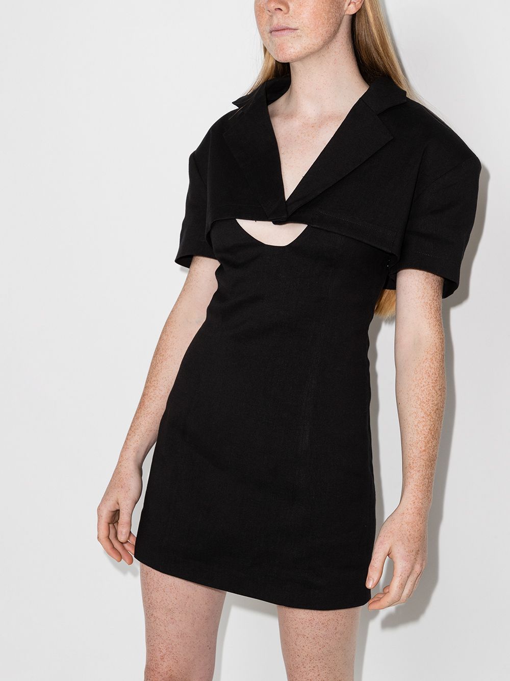 Jacquemus Mini-jurk met korte mouwen - Zwart