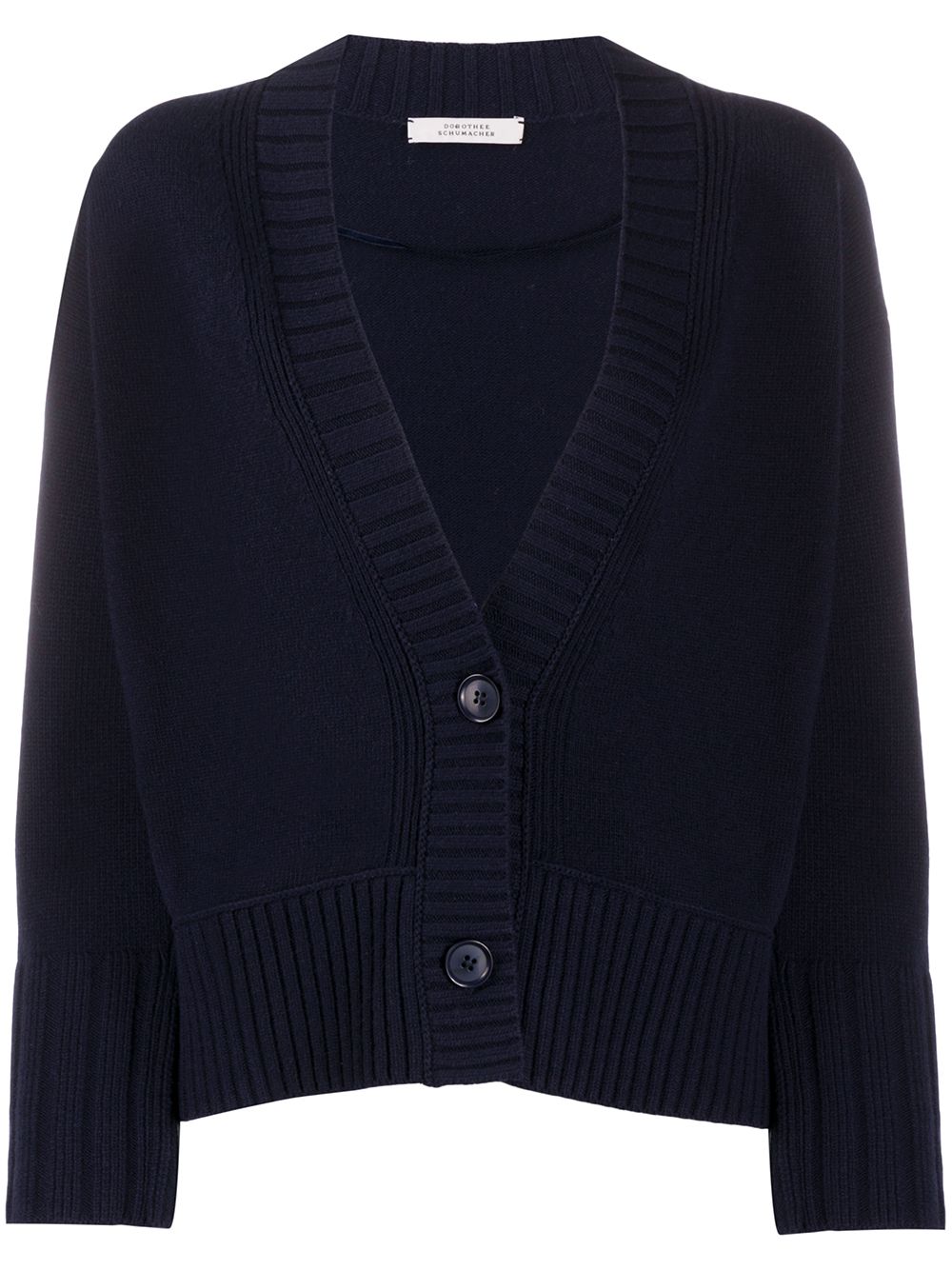 Shop Dorothee Schumacher V-neck Cardigan In Blue