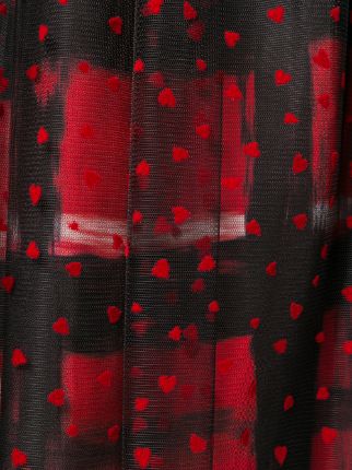 plaid embroidered heart skirt展示图