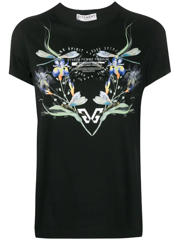 givenchy floral print t shirt