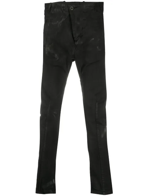 Boris Bidjan Saberi pantalones skinny con tiro alto