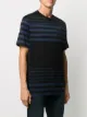 Paul Smith striped logo embroidered T-shirt