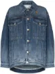 Image 1 of Givenchy chain-detail oversized denim jacket