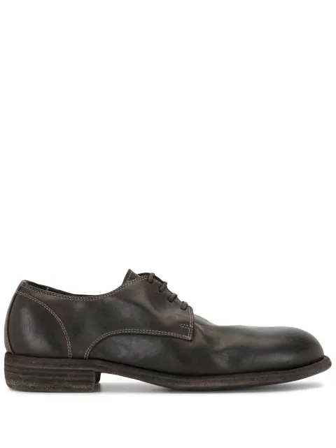 Guidi contrast stitch derby shoes