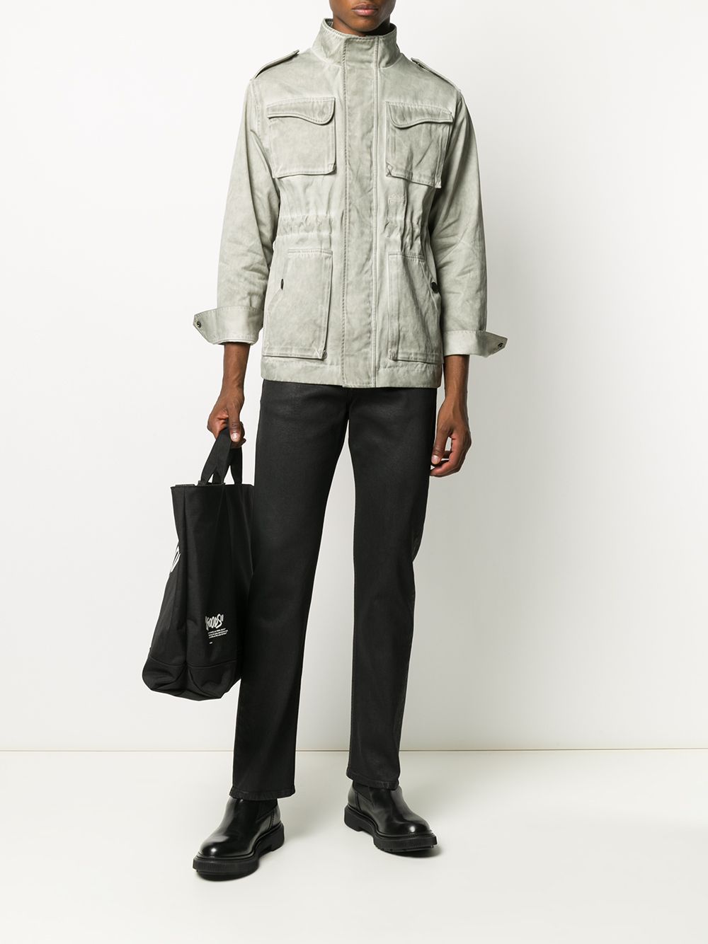 Shop A-cold-wall* Single-breasted Utility Jacket In Grey