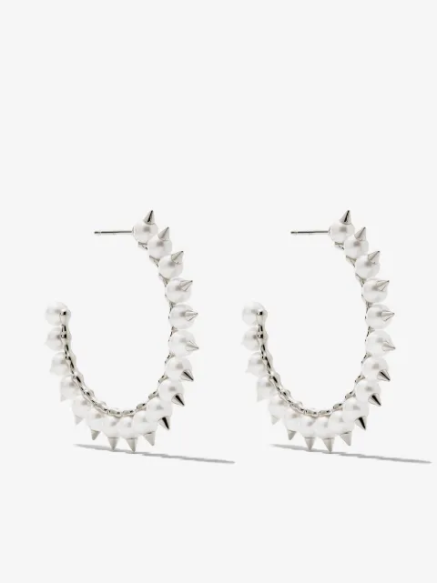 TASAKI arracadas grandes Danger Tribe en oro blanco de 18kt con perlas Akoya