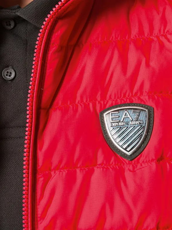 ea7 gilet red