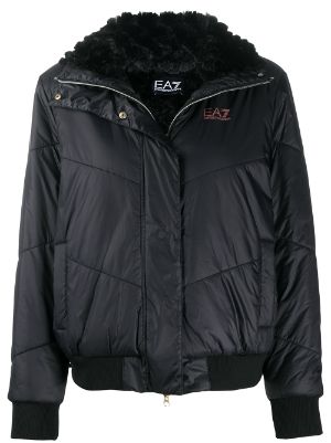 ea7 quilted down jacket