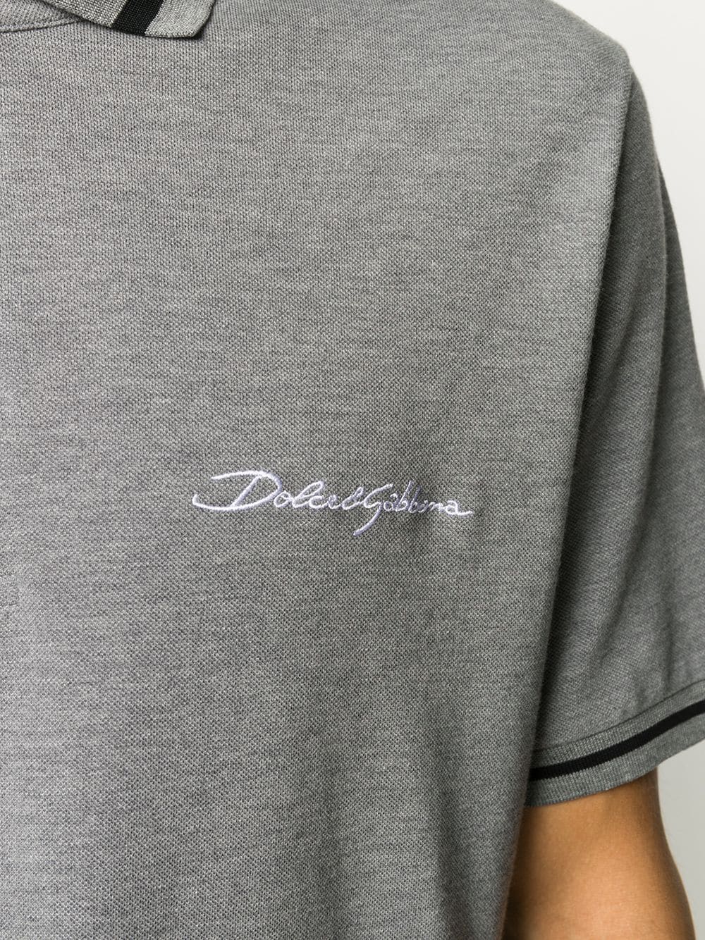 фото Dolce & gabbana рубашка поло с вышитым логотипом