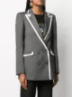 Hebe Studio contrast trim blazer