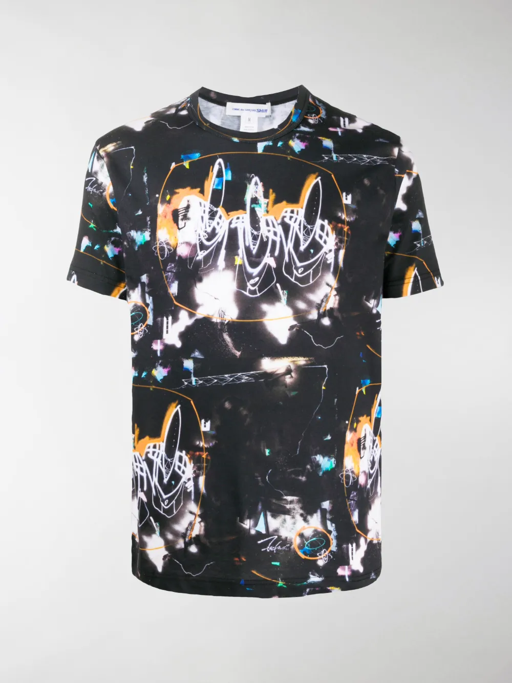 Image of Comme Des Garçons Shirt neon light print t-shirt