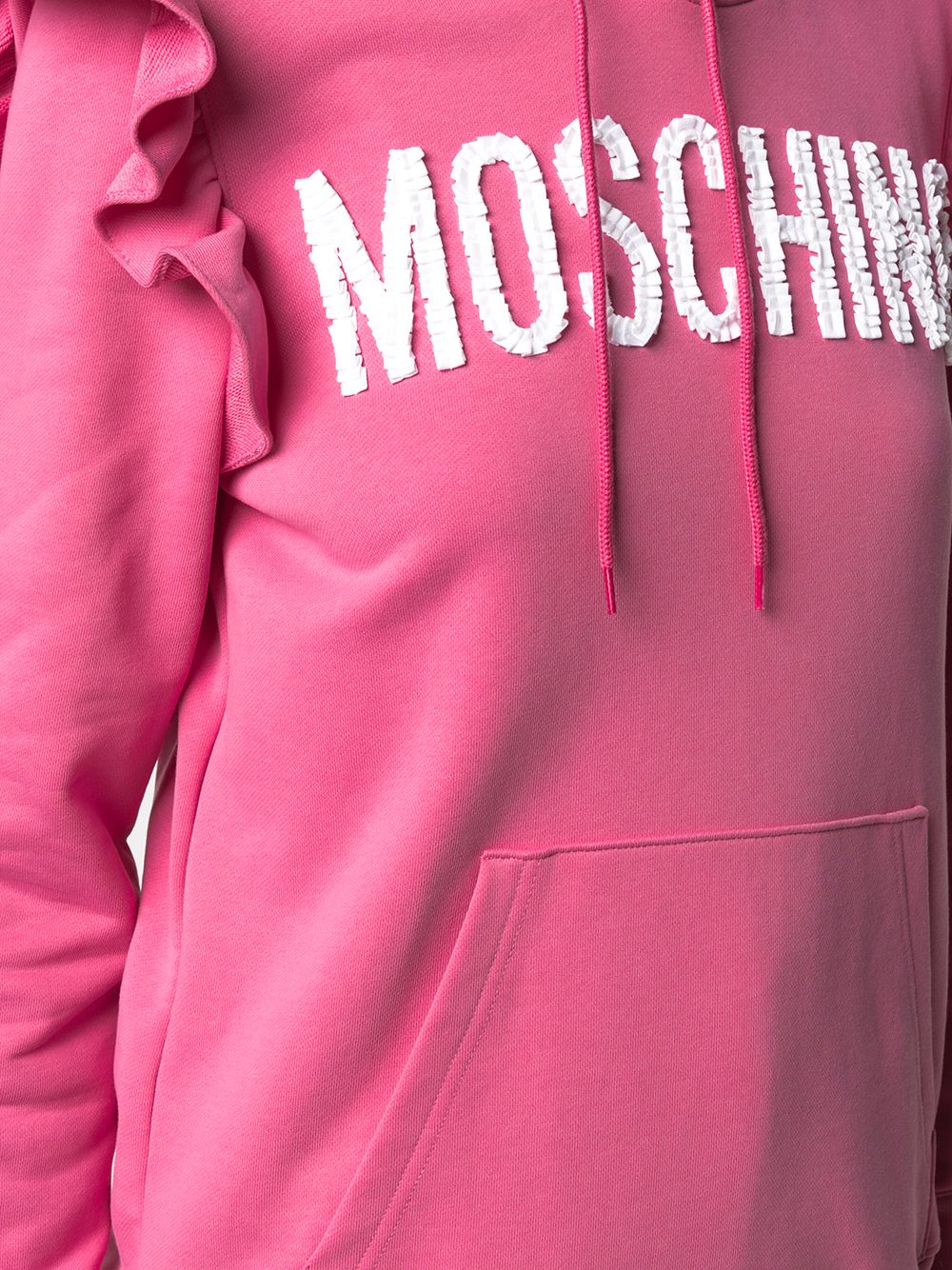 фото Moschino худи с оборками и декорированным логотипом