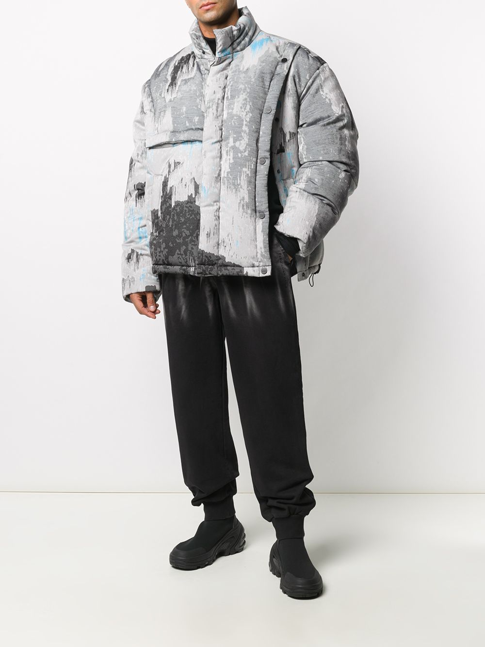 фото Feng cheng wang abstract print padded jacket