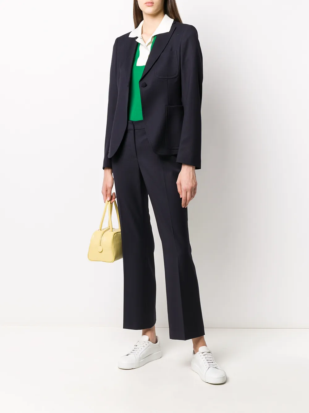 L'Autre Chose Cropped broek - Blauw