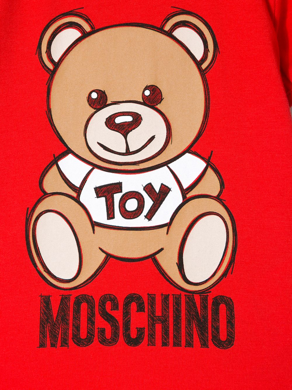 фото Moschino kids футболка с принтом teddy bear