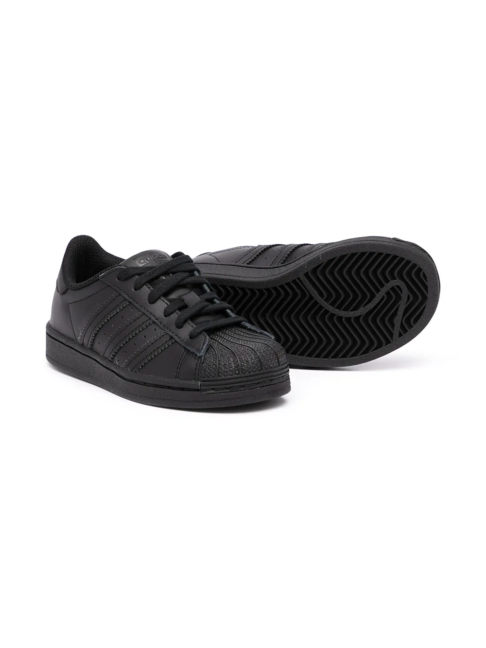 melk analogie protest Adidas Originals Kids' Superstar Low-top Leather Sneakers In Black |  ModeSens