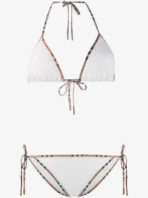 Burberry bikini à finitions Check