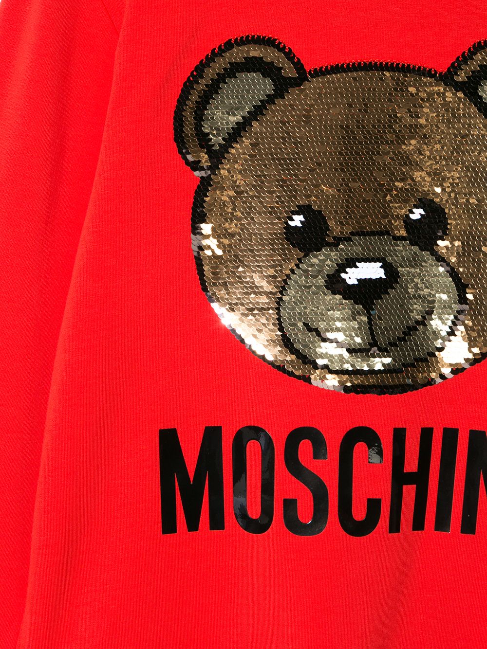 фото Moschino kids толстовка teddy bear с пайетками