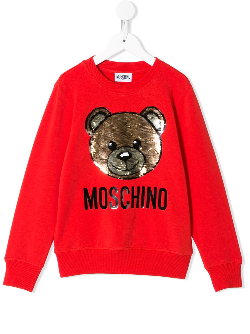 фото Moschino kids толстовка teddy bear с пайетками