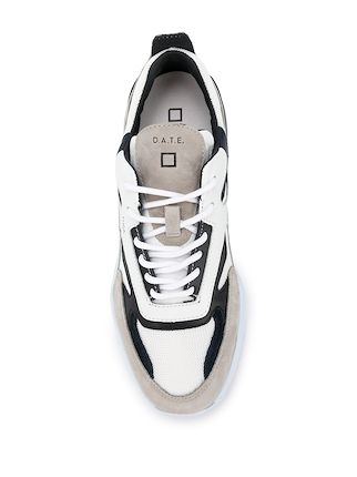 contrast-panel low-top sneakers展示图