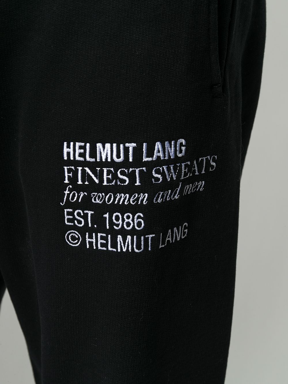 фото Helmut lang джоггеры с кулиской и принтом