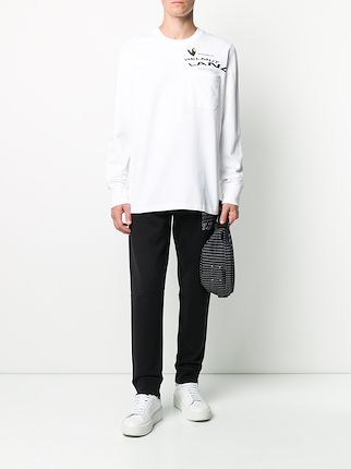 logo print long sleeve top展示图