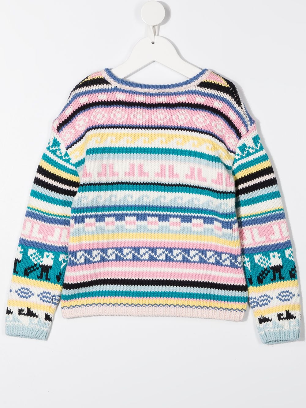 фото Lanvin enfant striped pattern knit jumper