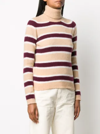 striped roll neck knit展示图