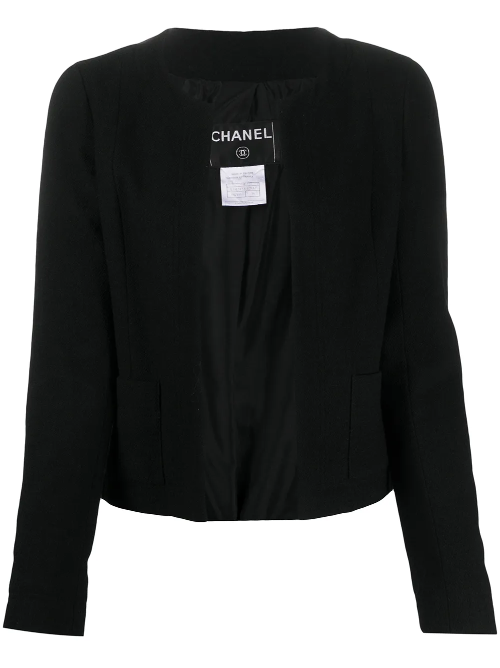 

Chanel Pre-Owned chamarra abierta en el frente - Negro