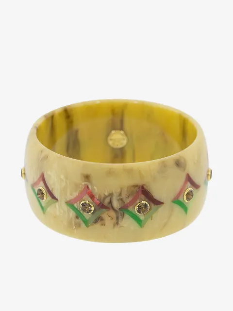 Mark Davis 18kt yellow gold and quartz bangle bracelet