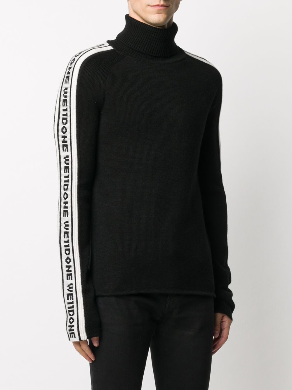 фото We11done side stripe roll neck jumper